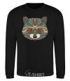 Sweatshirt Racoon face black фото