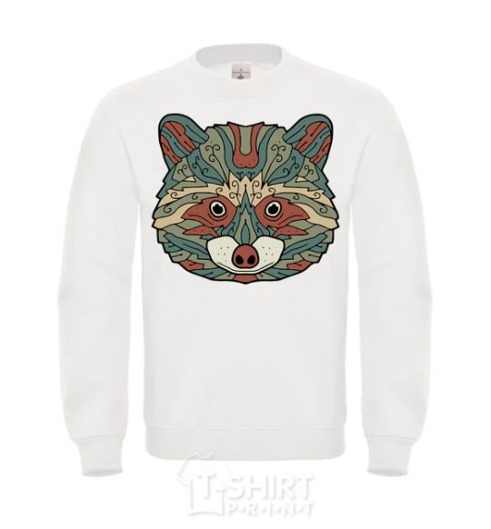 Sweatshirt Racoon face White фото