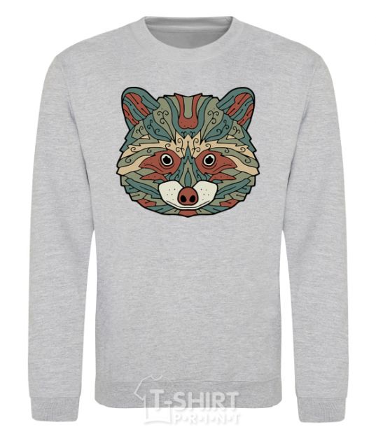 Sweatshirt Racoon face sport-grey фото