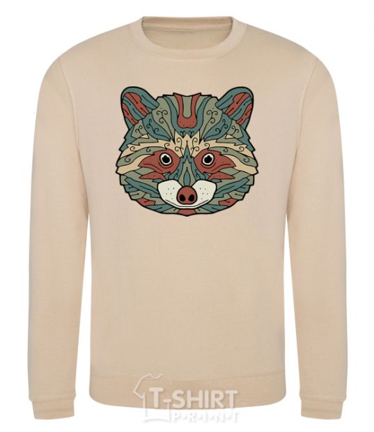 Sweatshirt Racoon face sand фото