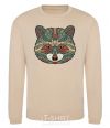 Sweatshirt Racoon face sand фото