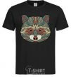 Men's T-Shirt Racoon face black фото