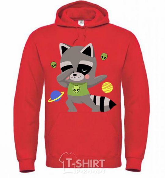 Men`s hoodie Hype racoon bright-red фото