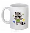 Ceramic mug Hype racoon White фото