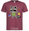 Men's T-Shirt Hype racoon burgundy фото
