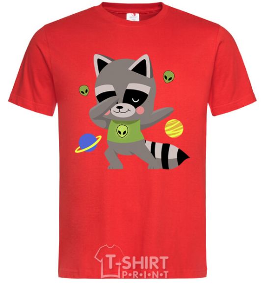 Men's T-Shirt Hype racoon red фото