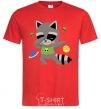 Men's T-Shirt Hype racoon red фото