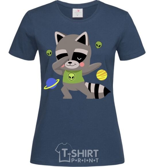 Women's T-shirt Hype racoon navy-blue фото