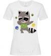 Women's T-shirt Hype racoon White фото