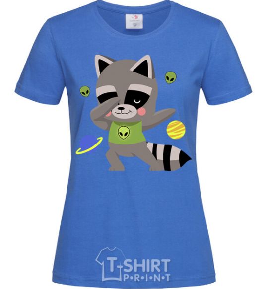 Women's T-shirt Hype racoon royal-blue фото