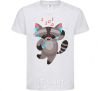 Kids T-shirt Dancing raccoon White фото