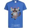 Kids T-shirt Dancing raccoon royal-blue фото