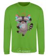 Sweatshirt Dancing raccoon orchid-green фото