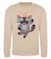 Sweatshirt Dancing raccoon sand фото