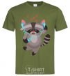 Men's T-Shirt Dancing raccoon millennial-khaki фото