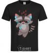 Men's T-Shirt Dancing raccoon black фото