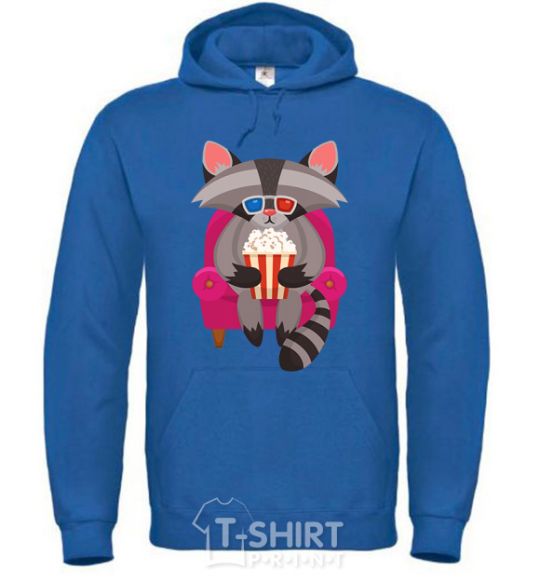 Men`s hoodie Racoon TV royal фото