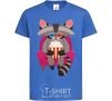 Kids T-shirt Racoon TV royal-blue фото