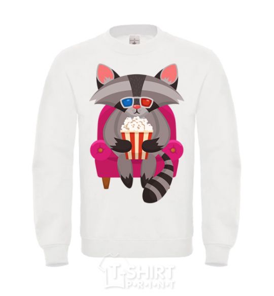 Sweatshirt Racoon TV White фото