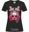 Women's T-shirt Racoon TV black фото