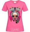 Women's T-shirt Racoon TV heliconia фото