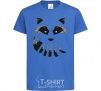 Kids T-shirt Raccoon tail and head royal-blue фото