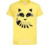 Kids T-shirt Raccoon tail and head cornsilk фото