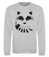 Sweatshirt Raccoon tail and head sport-grey фото