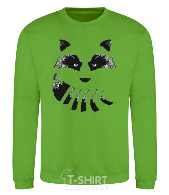 Sweatshirt Raccoon tail and head orchid-green фото