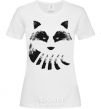 Women's T-shirt Raccoon tail and head White фото