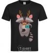 Men's T-Shirt Racoon photo black фото