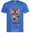 Men's T-Shirt Racoon photo royal-blue фото