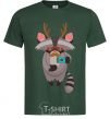 Men's T-Shirt Racoon photo bottle-green фото