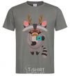 Men's T-Shirt Racoon photo dark-grey фото