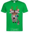 Men's T-Shirt Racoon photo kelly-green фото