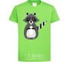 Kids T-shirt Racoon eating orchid-green фото