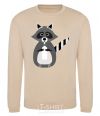 Sweatshirt Racoon eating sand фото