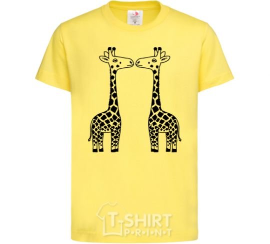 Kids T-shirt Giraffes cornsilk фото