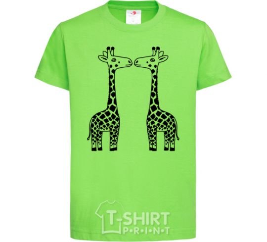 Kids T-shirt Giraffes orchid-green фото