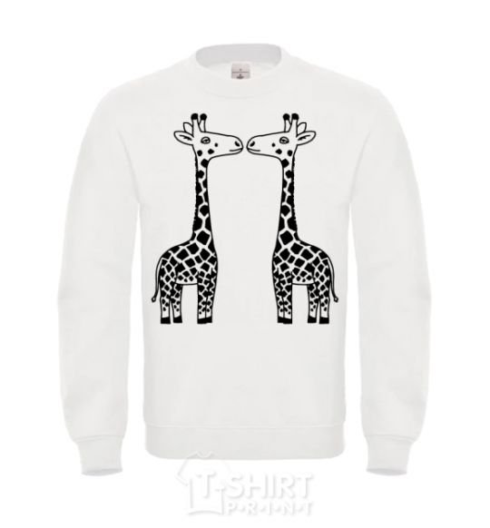 Sweatshirt Giraffes White фото