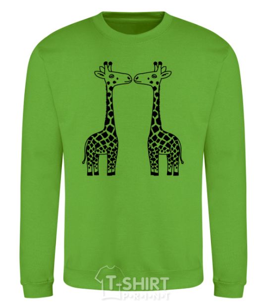 Sweatshirt Giraffes orchid-green фото