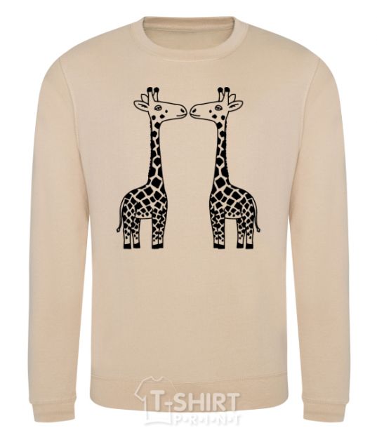 Sweatshirt Giraffes sand фото