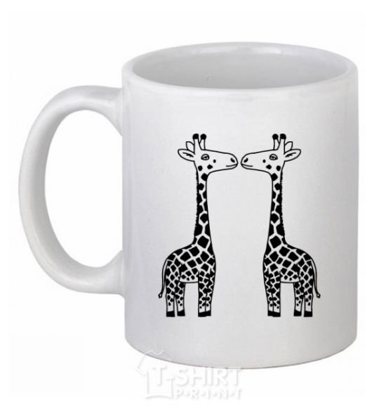 Ceramic mug Giraffes White фото