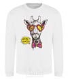 Sweatshirt Hipster giraffe White фото