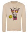 Sweatshirt Hipster giraffe sand фото