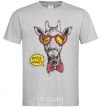 Men's T-Shirt Hipster giraffe grey фото