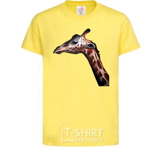 Kids T-shirt Pastel giraffe cornsilk фото