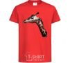 Kids T-shirt Pastel giraffe red фото