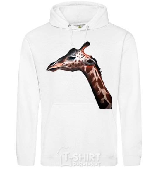 Мужская толстовка (худи) Pastel giraffe Белый фото