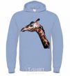 Men`s hoodie Pastel giraffe sky-blue фото